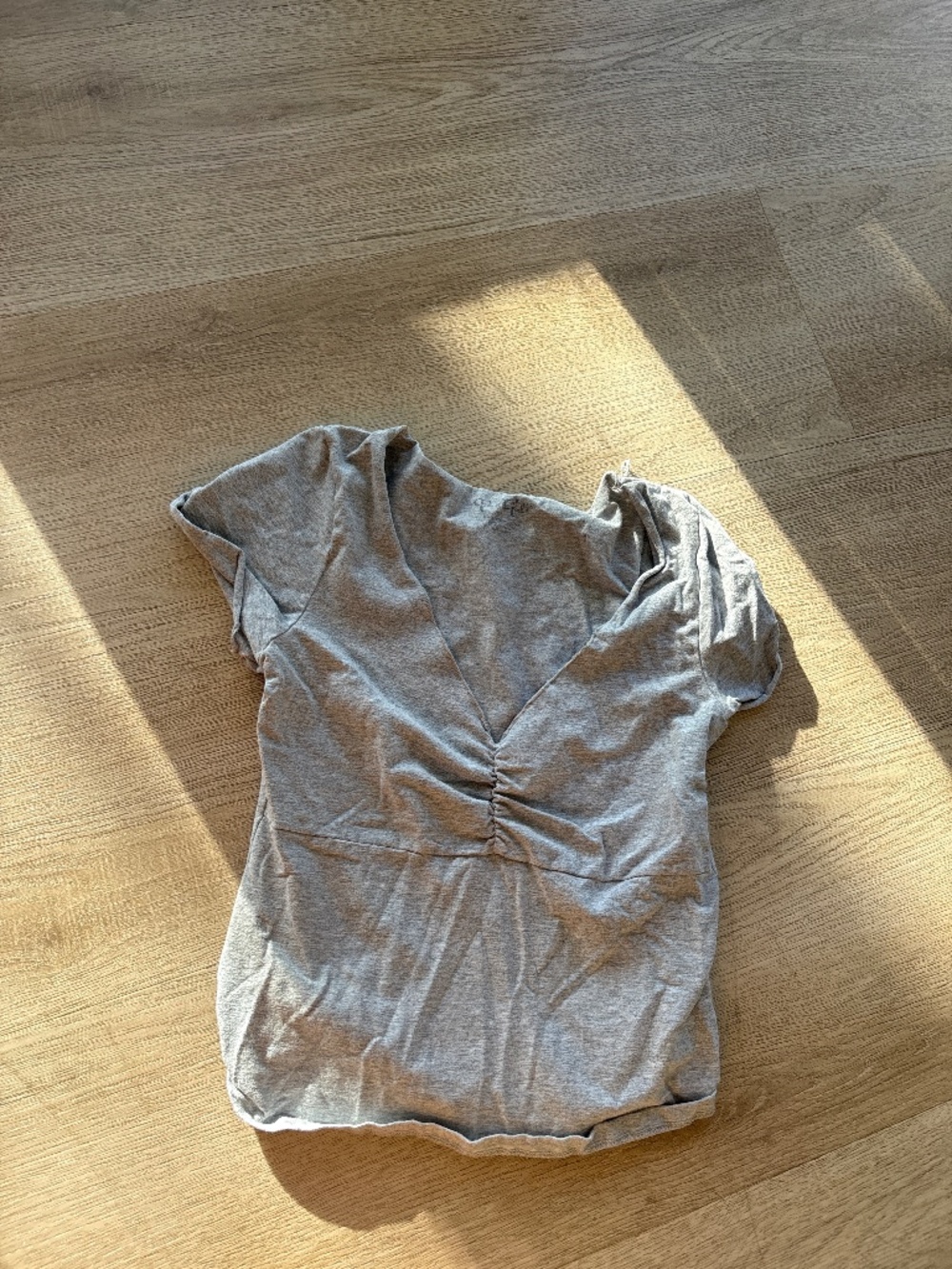 John galt Grey v neck t shirt